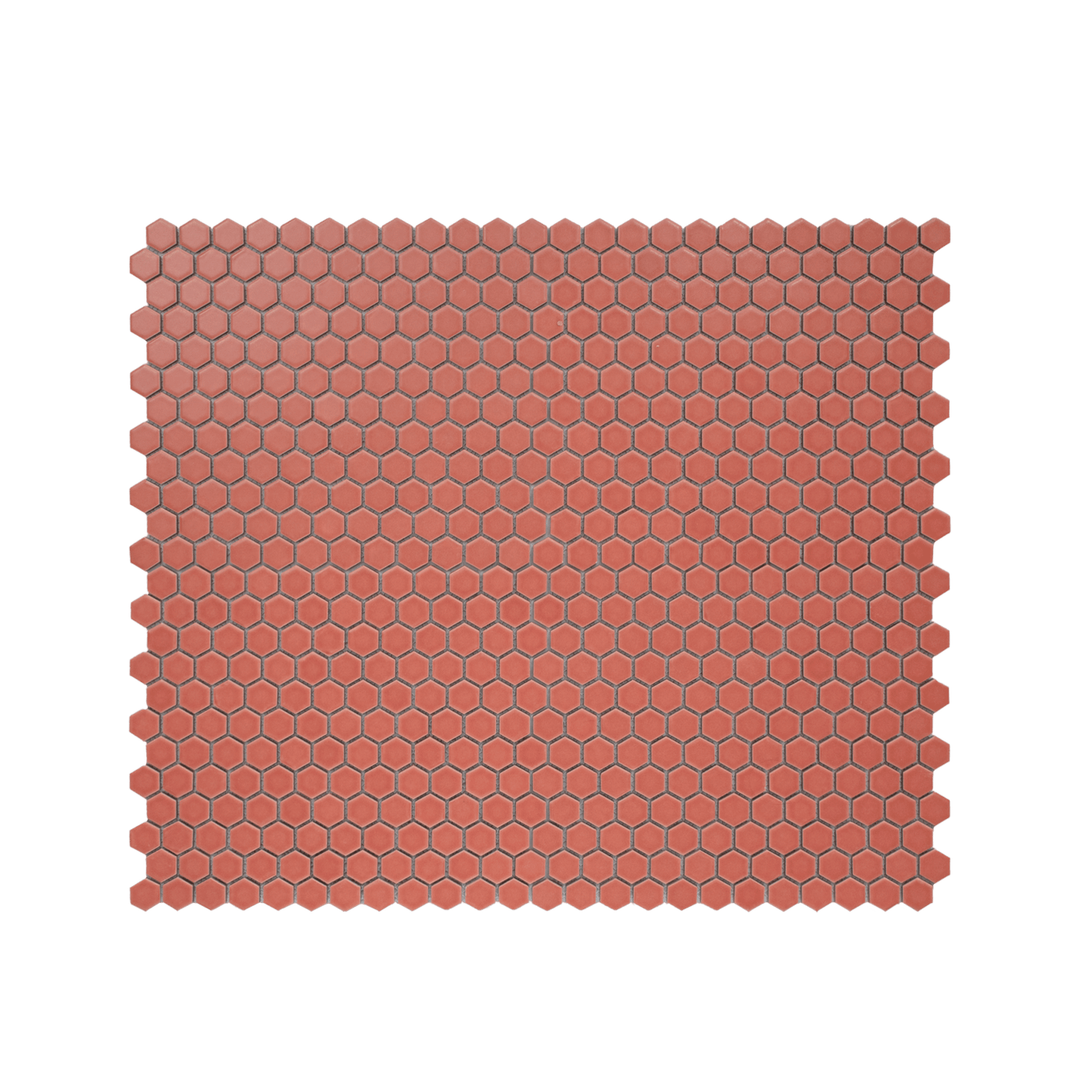 Sienna Red 1" Hexagon Matte Porcelain Mosaic Tile | Cemento Collection ...