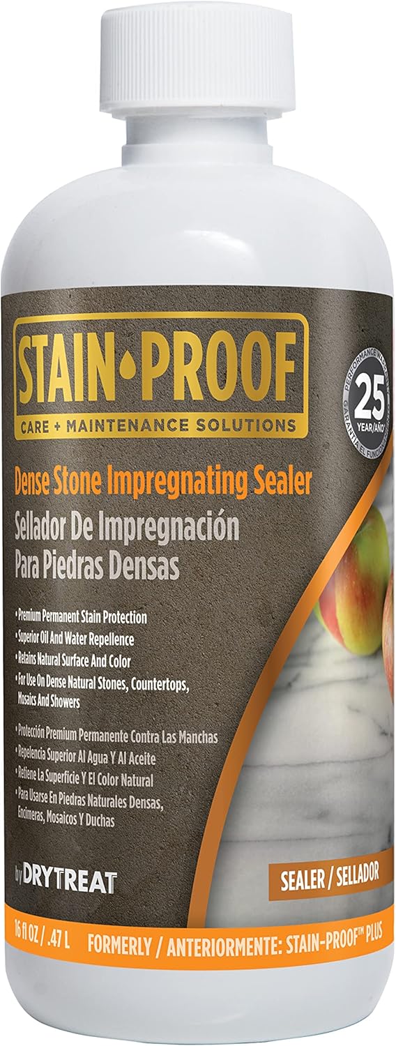 Stain Proof by Dry Treat - Premium Impregnating Sealer PLUS - 16 fl. Oz. (473 mL) - Cemento Collection