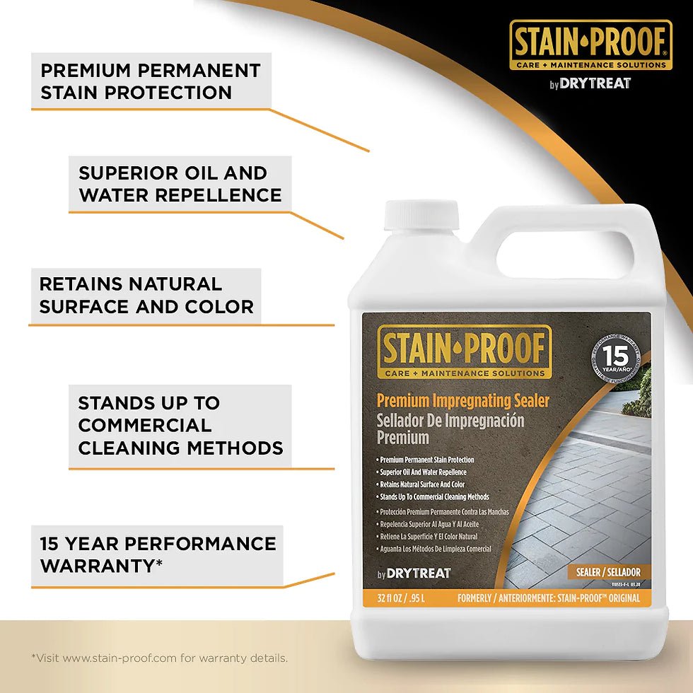 Stain Proof by Dry Treat - Stain - Proof Original Premium Impregnating Sealer - 32 fl OZ (.95 L) - Cemento Collection