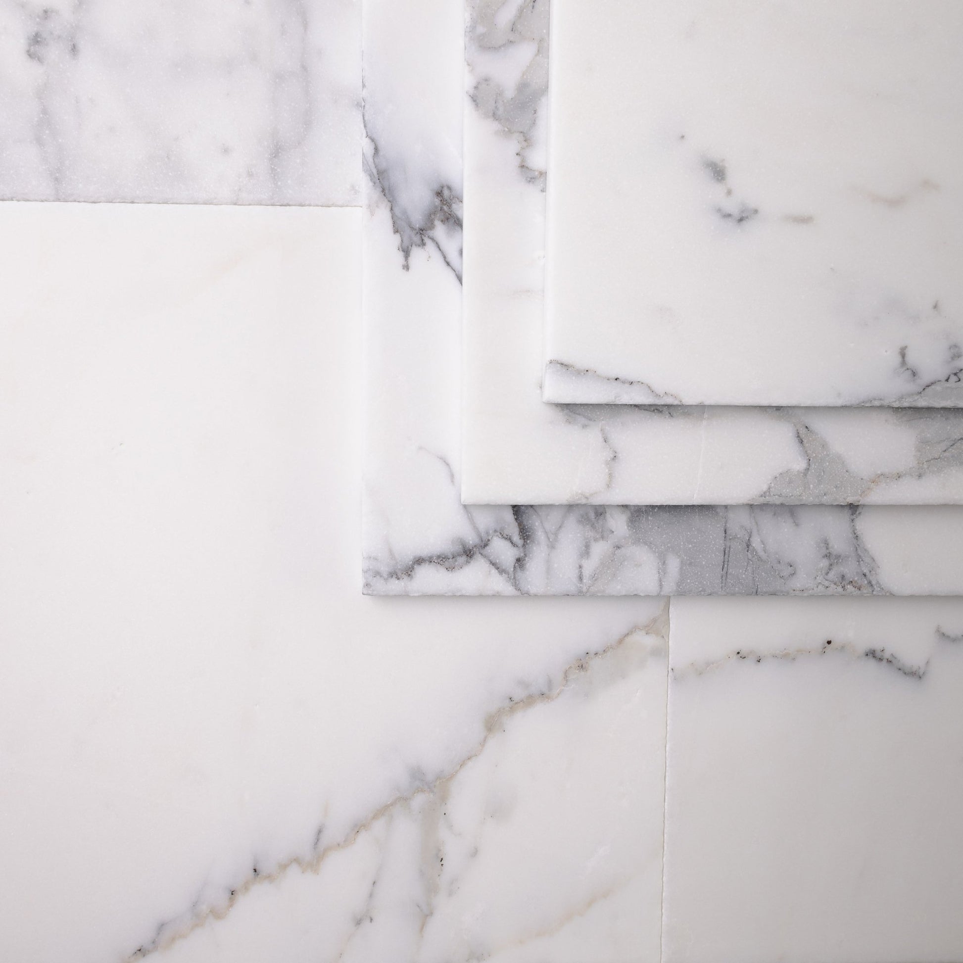 Statuario Marble 12x12 Patina Tile - Cemento Collection