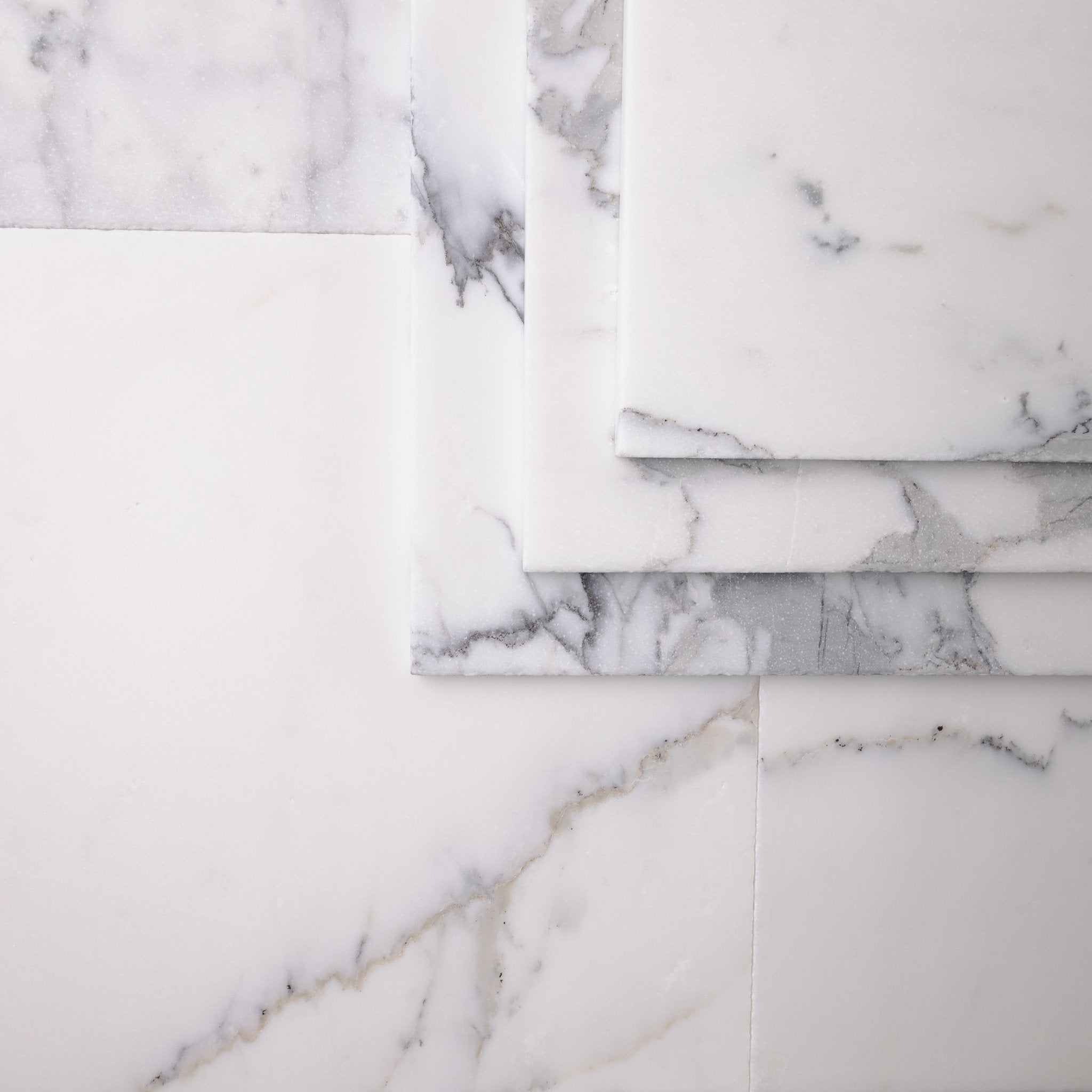 Statuario Marble 12x12 Patina Tile - Cemento Collection