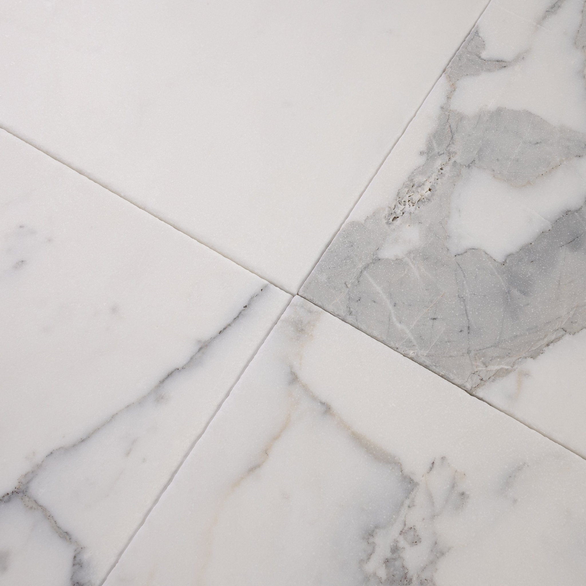 Statuario Marble 12x12 Patina Tile - Cemento Collection