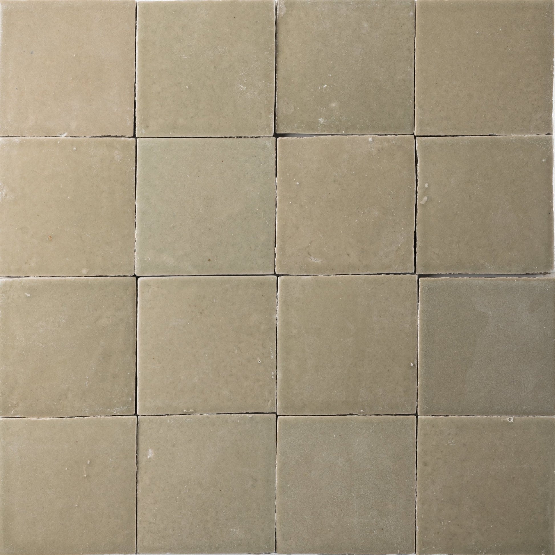 Stoneware 3.5x3.5 Barley Green Glossy Tile - Cemento Collection