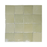 Stoneware 3.5x3.5 Barley Green Glossy Tile - Cemento Collection