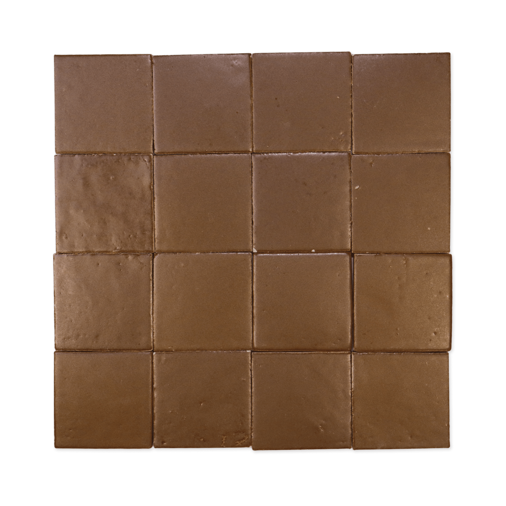 Stoneware 3.5x3.5 Cacao Brown Matte Tile - Cemento Collection