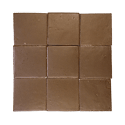 Stoneware 3.5x3.5 Cacao Brown Matte Tile - Cemento Collection