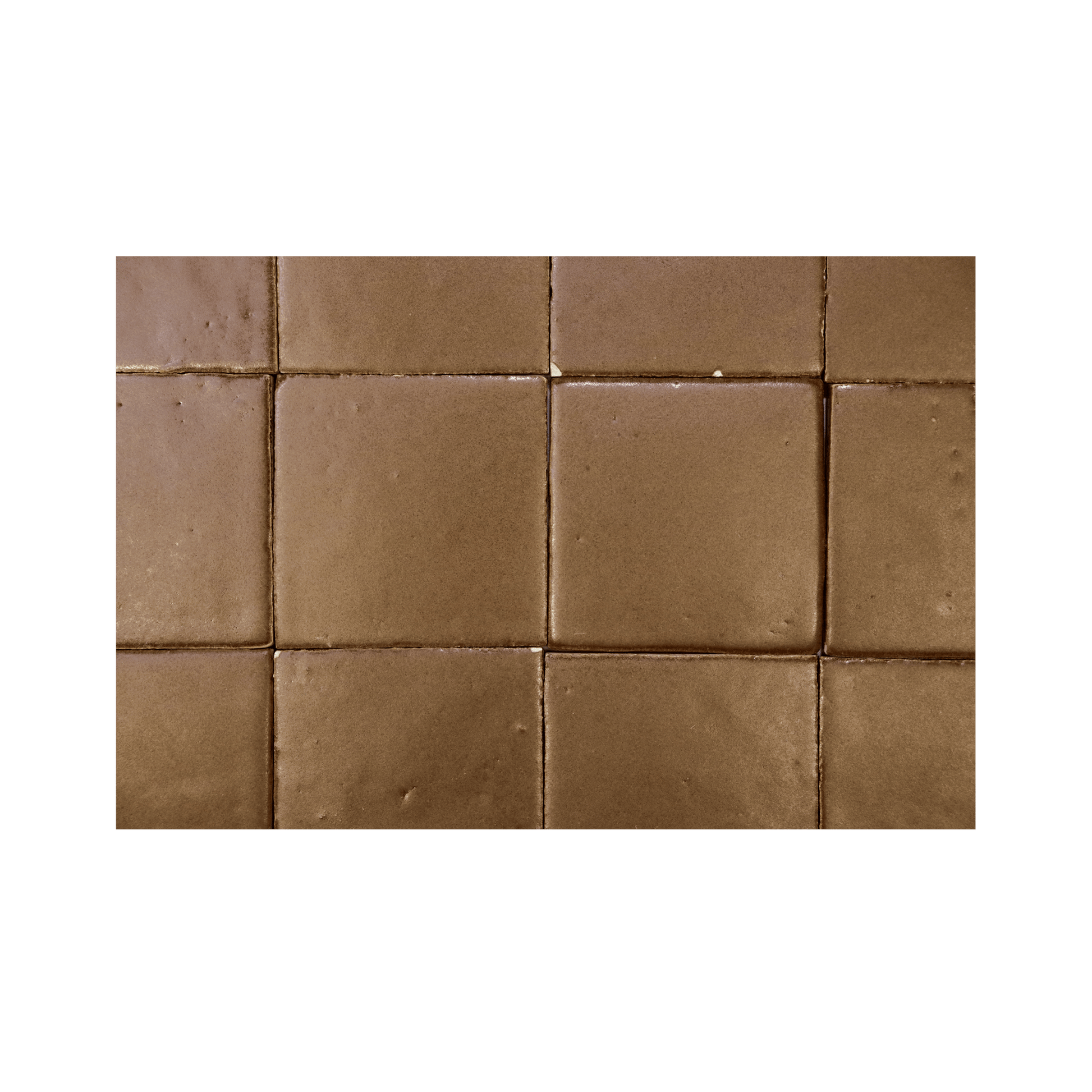 Stoneware 3.5x3.5 Cacao Brown Matte Tile - Cemento Collection