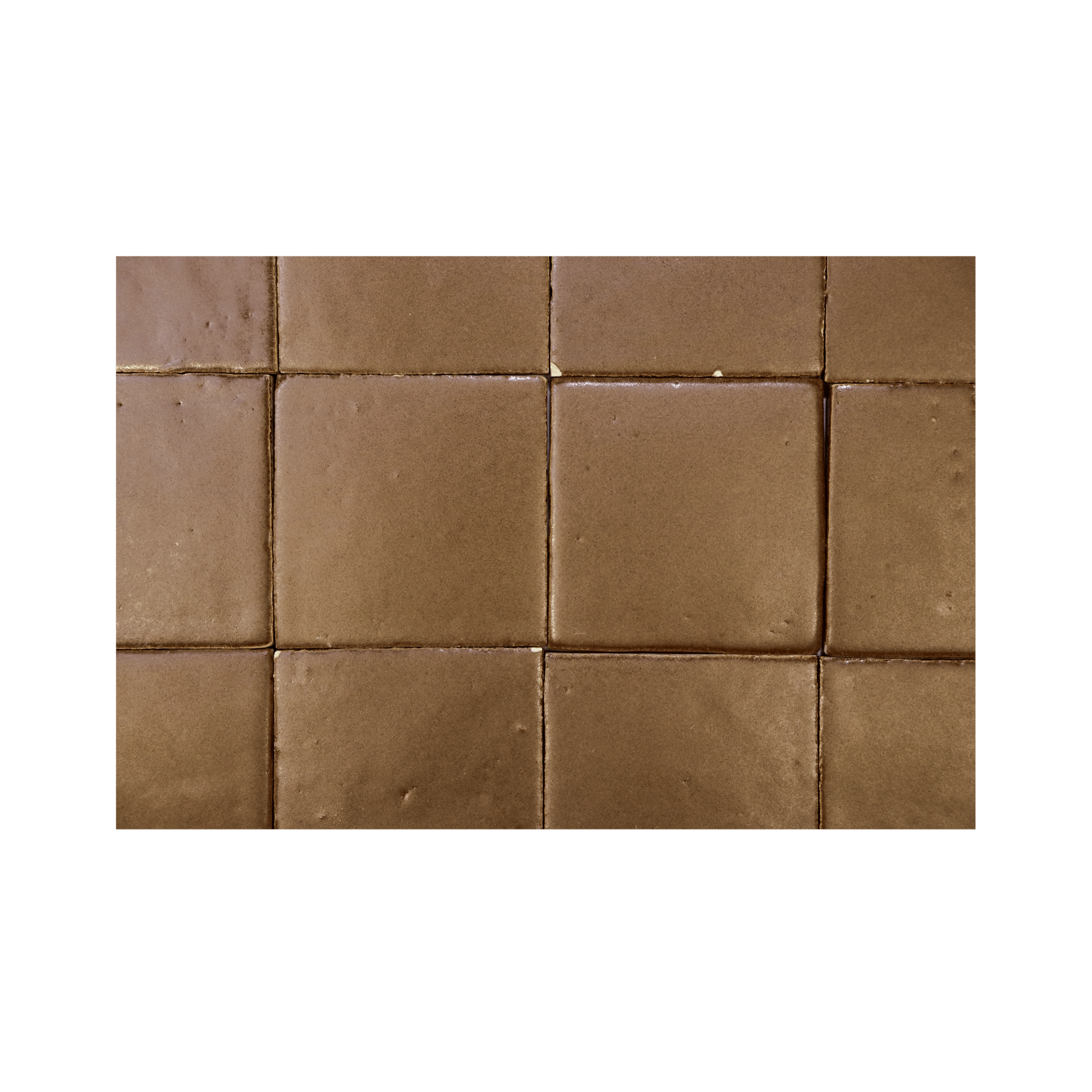 Stoneware 3.5x3.5 Cacao Brown Matte Tile - Cemento Collection