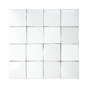 Stoneware 3.5x3.5 Chalk White Matte Tile - Cemento Collection