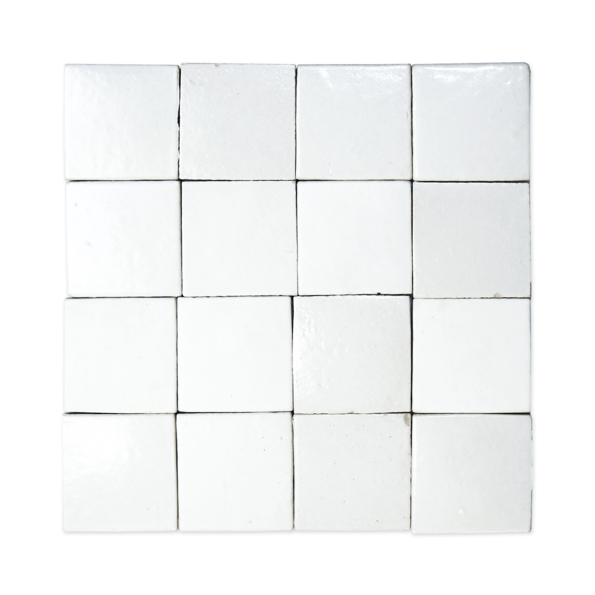 Stoneware 3.5x3.5 Chalk White Matte Tile - Cemento Collection
