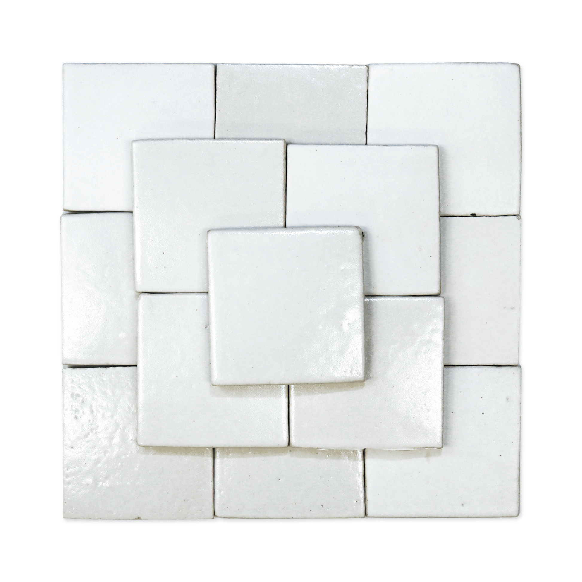 Stoneware 3.5x3.5 Chalk White Matte Tile - Cemento Collection