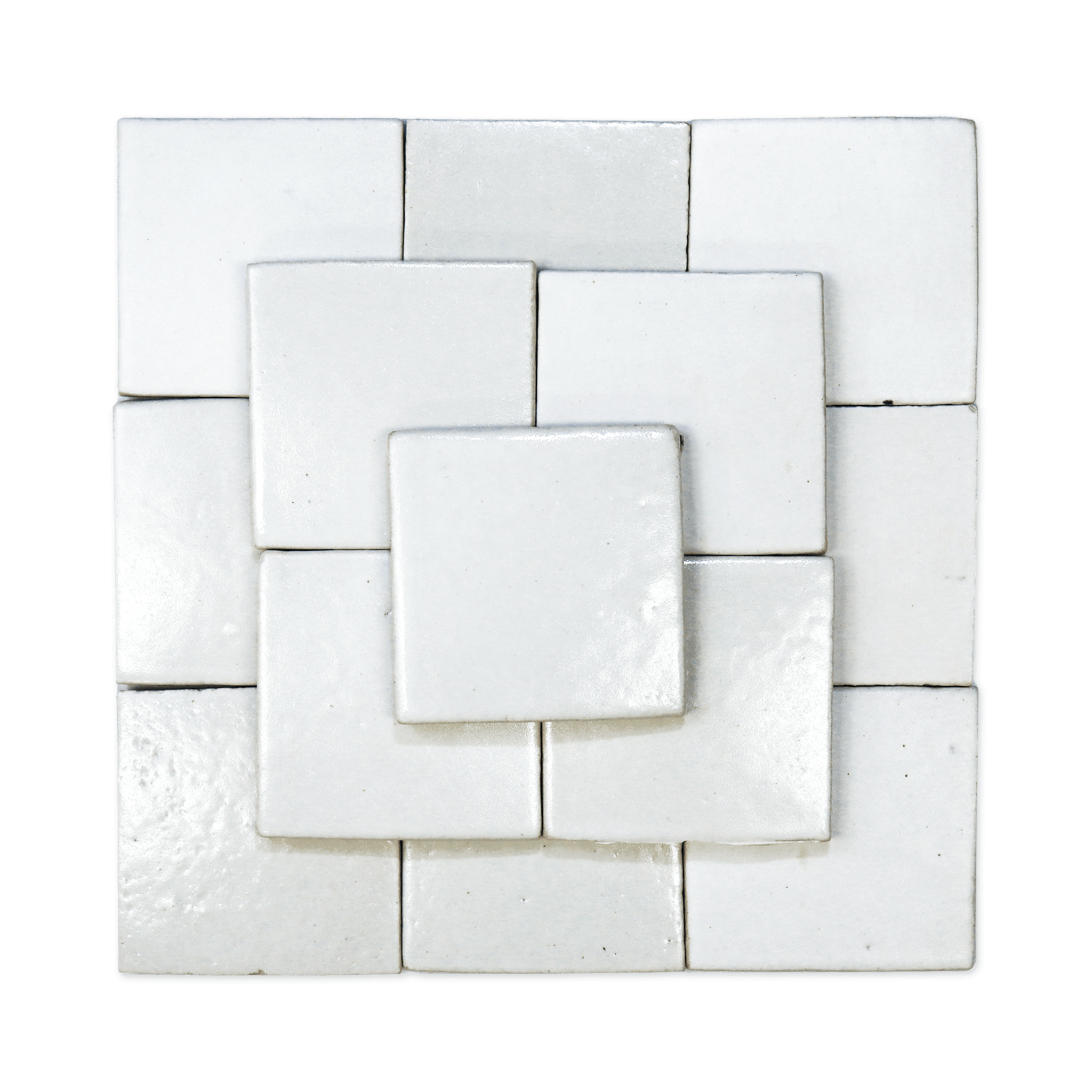 Stoneware 3.5x3.5 Chalk White Matte Tile - Cemento Collection