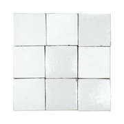 Stoneware 3.5x3.5 Chalk White Matte Tile - Cemento Collection