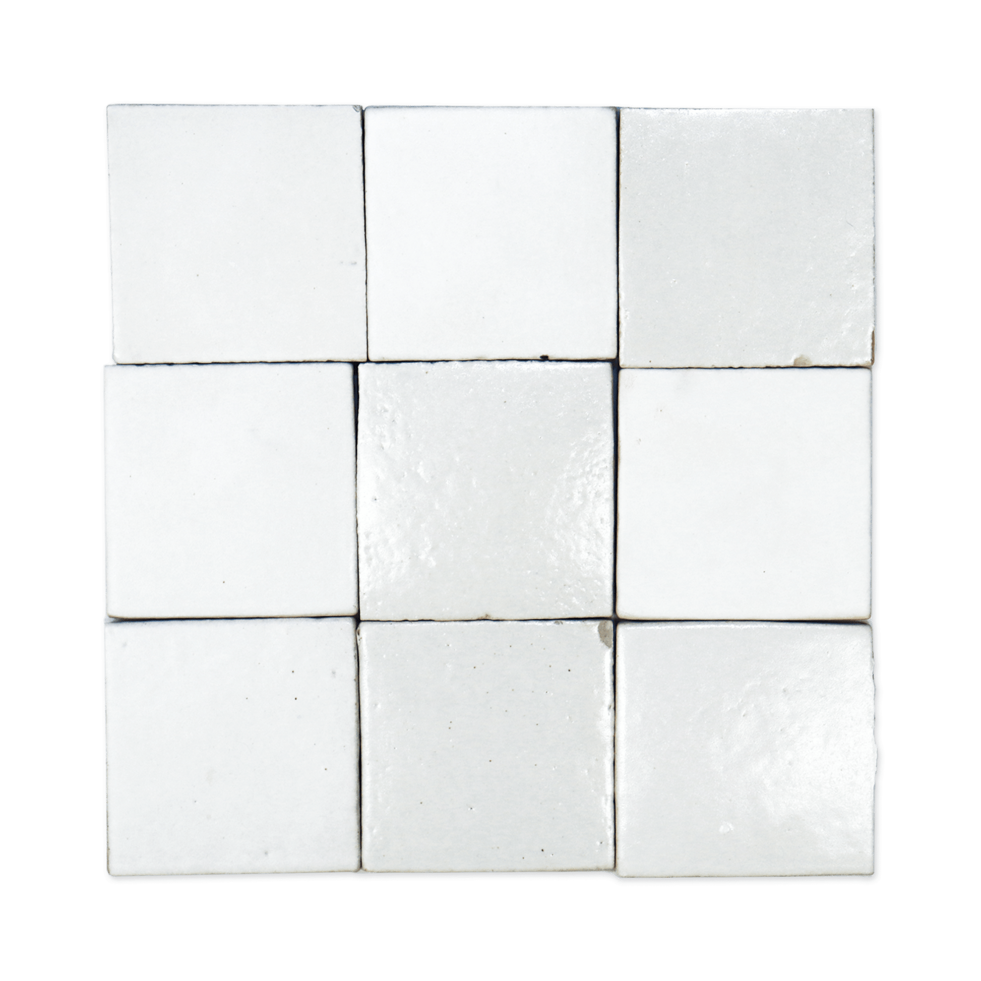 Stoneware 3.5x3.5 Chalk White Matte Tile - Cemento Collection
