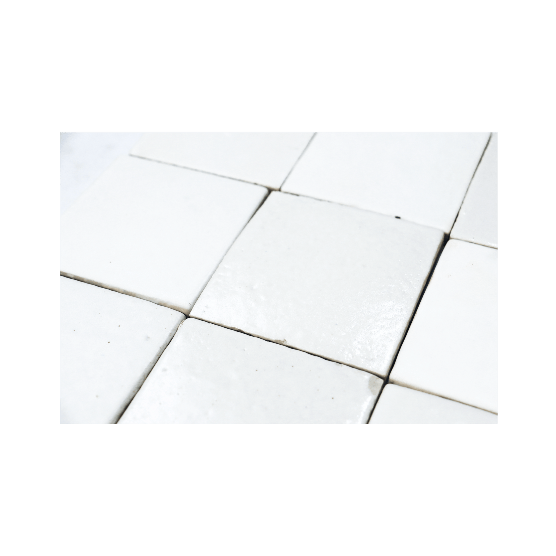Stoneware 3.5x3.5 Chalk White Matte Tile - Cemento Collection