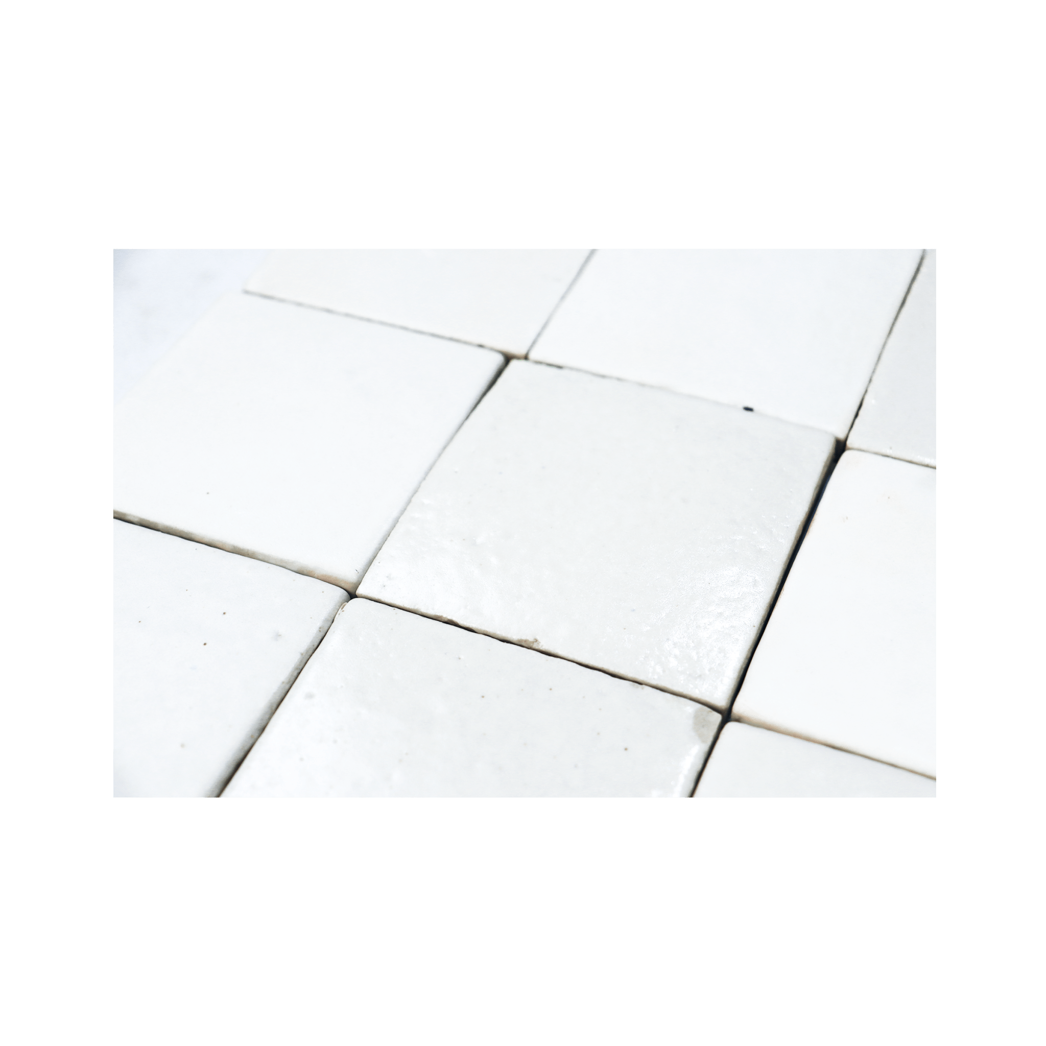 Stoneware 3.5x3.5 Chalk White Matte Tile - Cemento Collection
