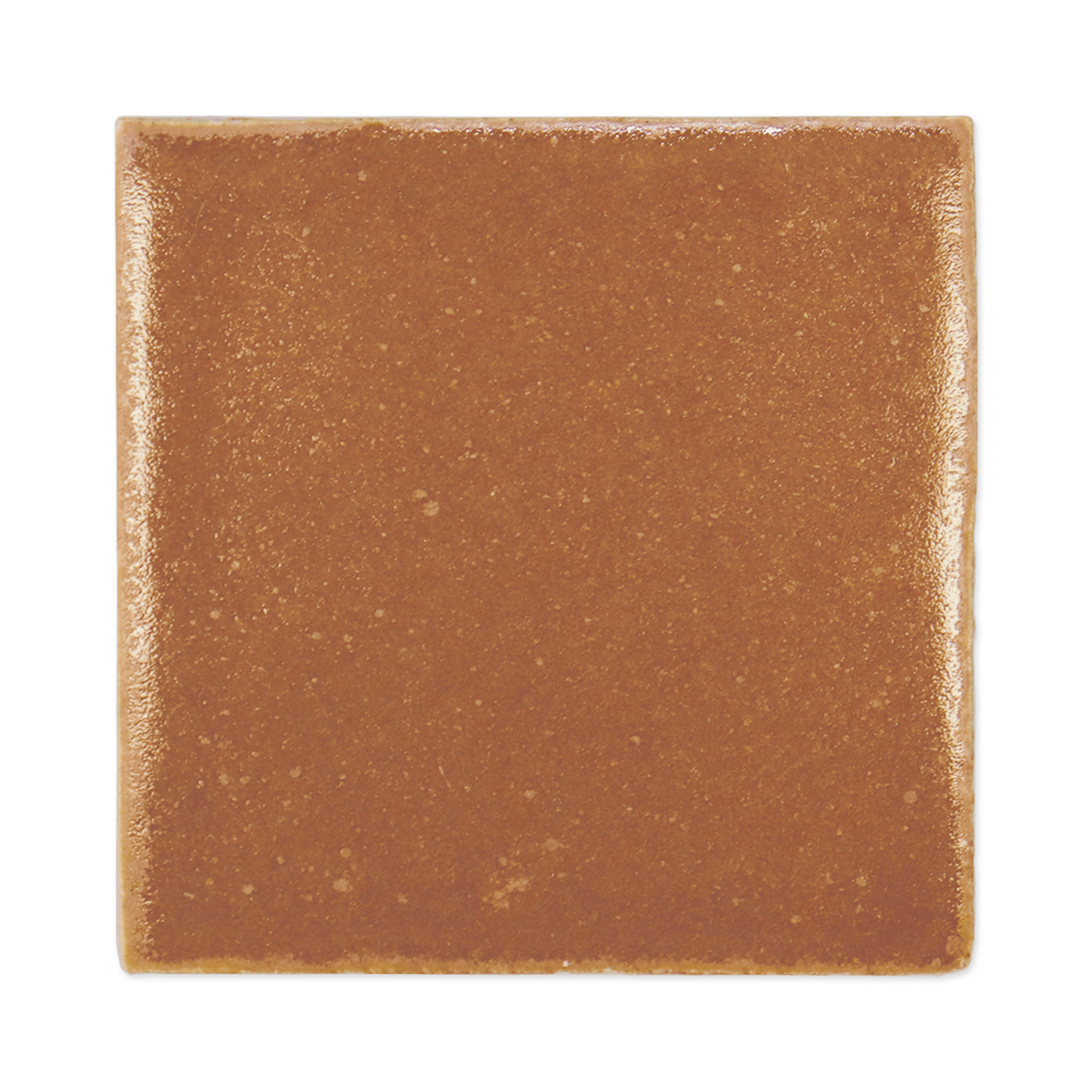 Stoneware 3.5x3.5 Cinnamon Brown Glossy Tile - Cemento Collection