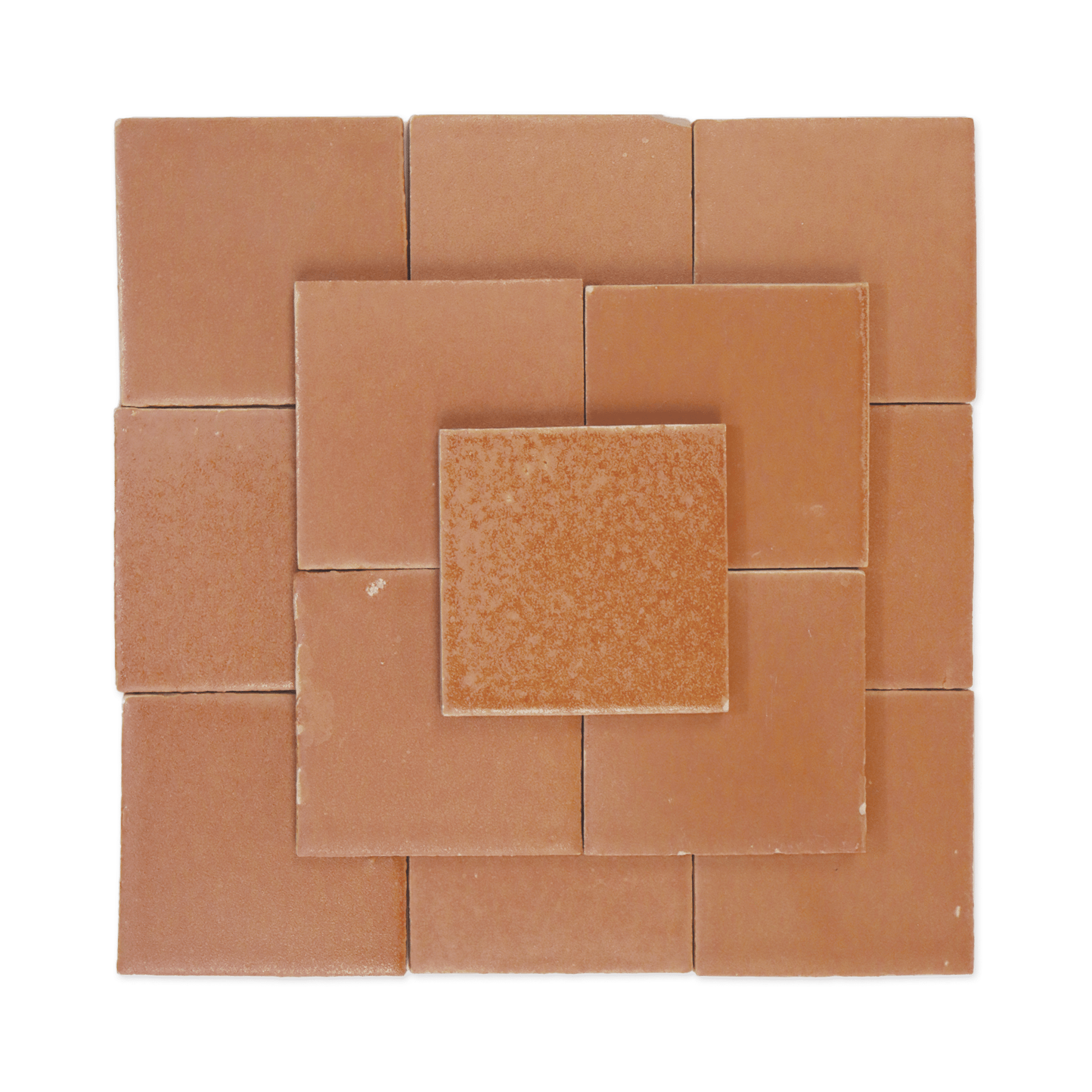 Stoneware 3.5x3.5 Cinnamon Brown Matte Tile - Cemento Collection