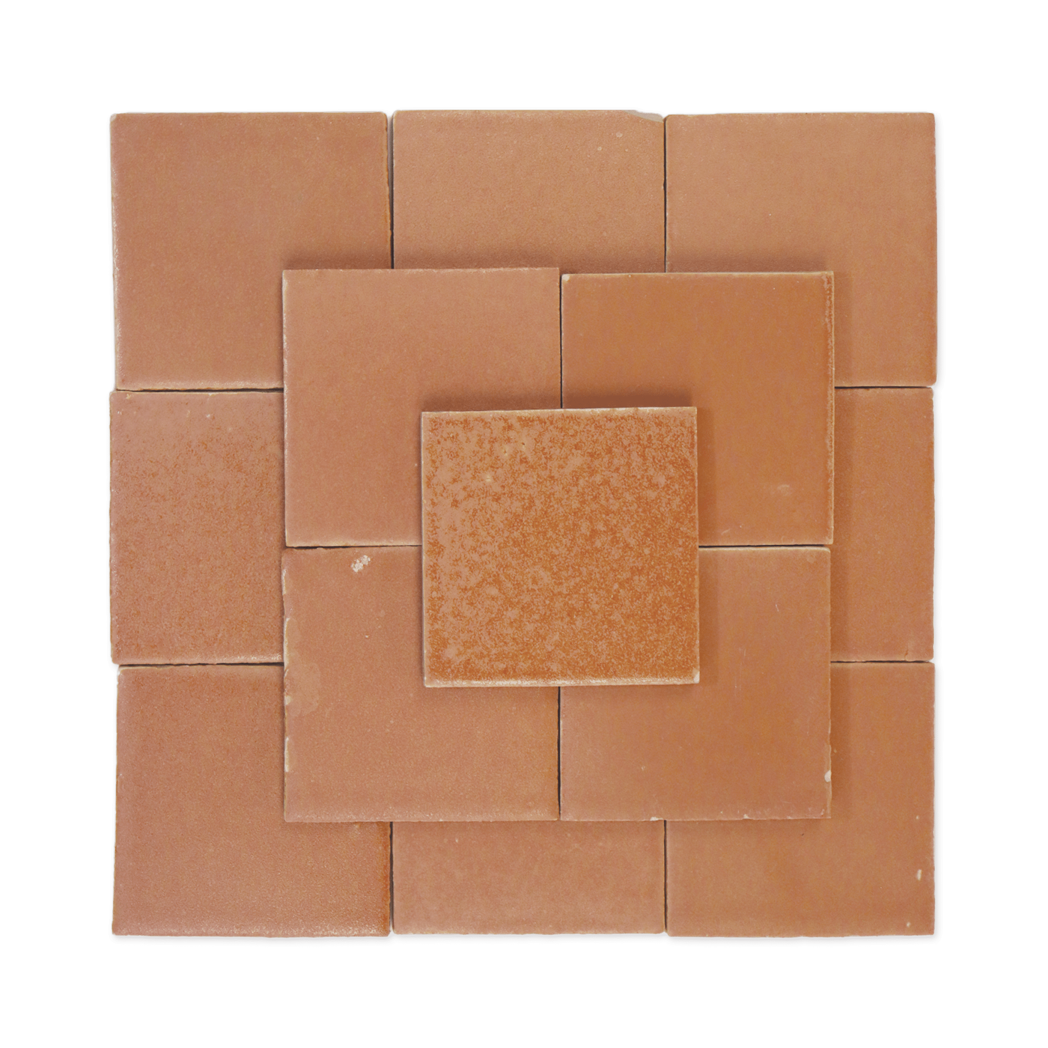 Stoneware 3.5x3.5 Cinnamon Brown Matte Tile - Cemento Collection