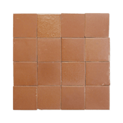 Stoneware 3.5x3.5 Cinnamon Brown Matte Tile - Cemento Collection