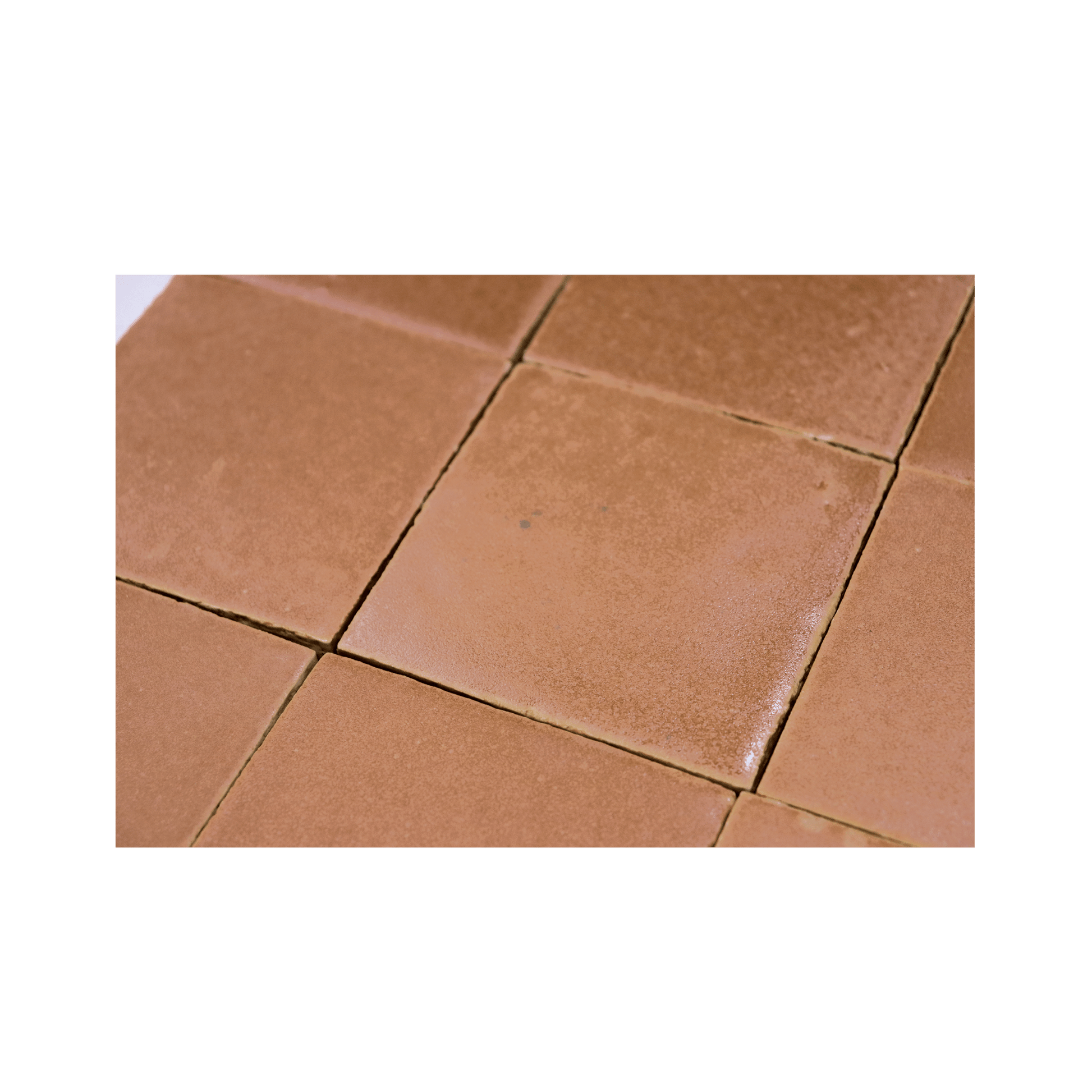 Stoneware 3.5x3.5 Cinnamon Brown Matte Tile - Cemento Collection