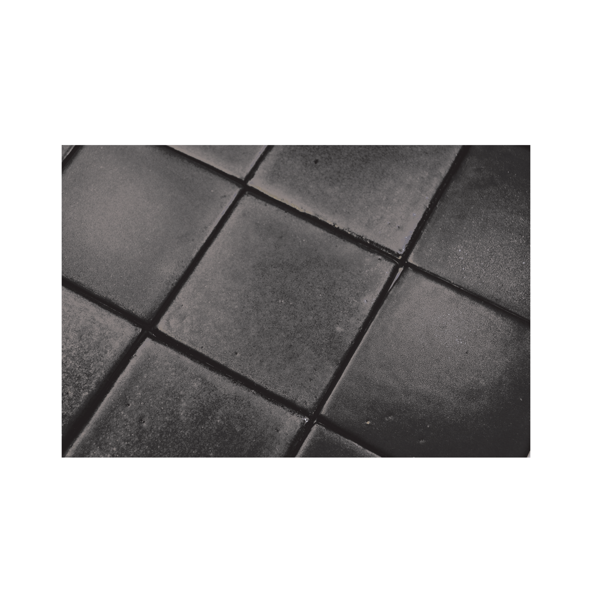 Stoneware 3.5x3.5 Coal Black Matte Tile - Cemento Collection