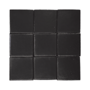 Stoneware 3.5x3.5 Coal Black Matte Tile - Cemento Collection