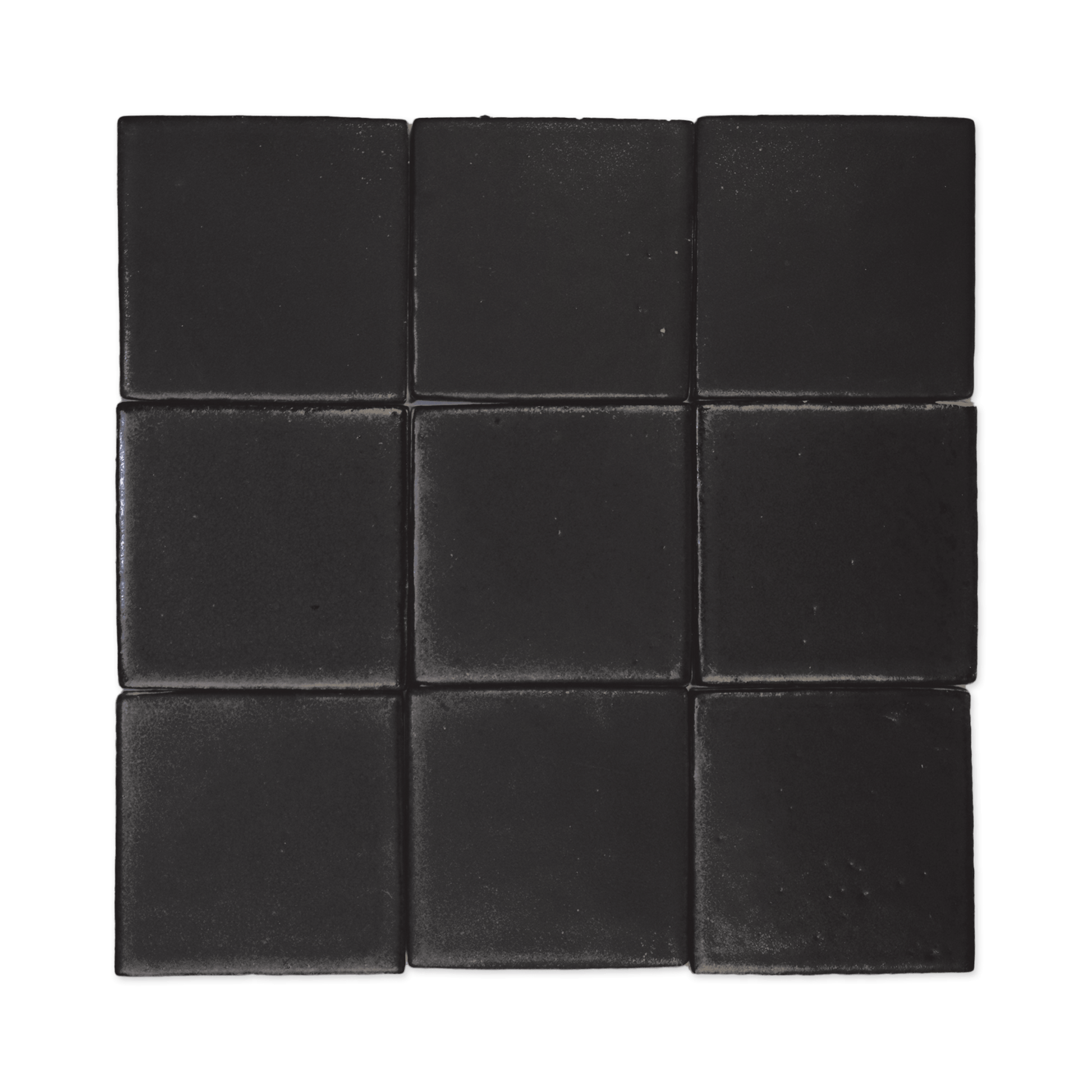 Stoneware 3.5x3.5 Coal Black Matte Tile - Cemento Collection