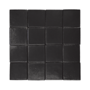 Stoneware 3.5x3.5 Coal Black Matte Tile - Cemento Collection
