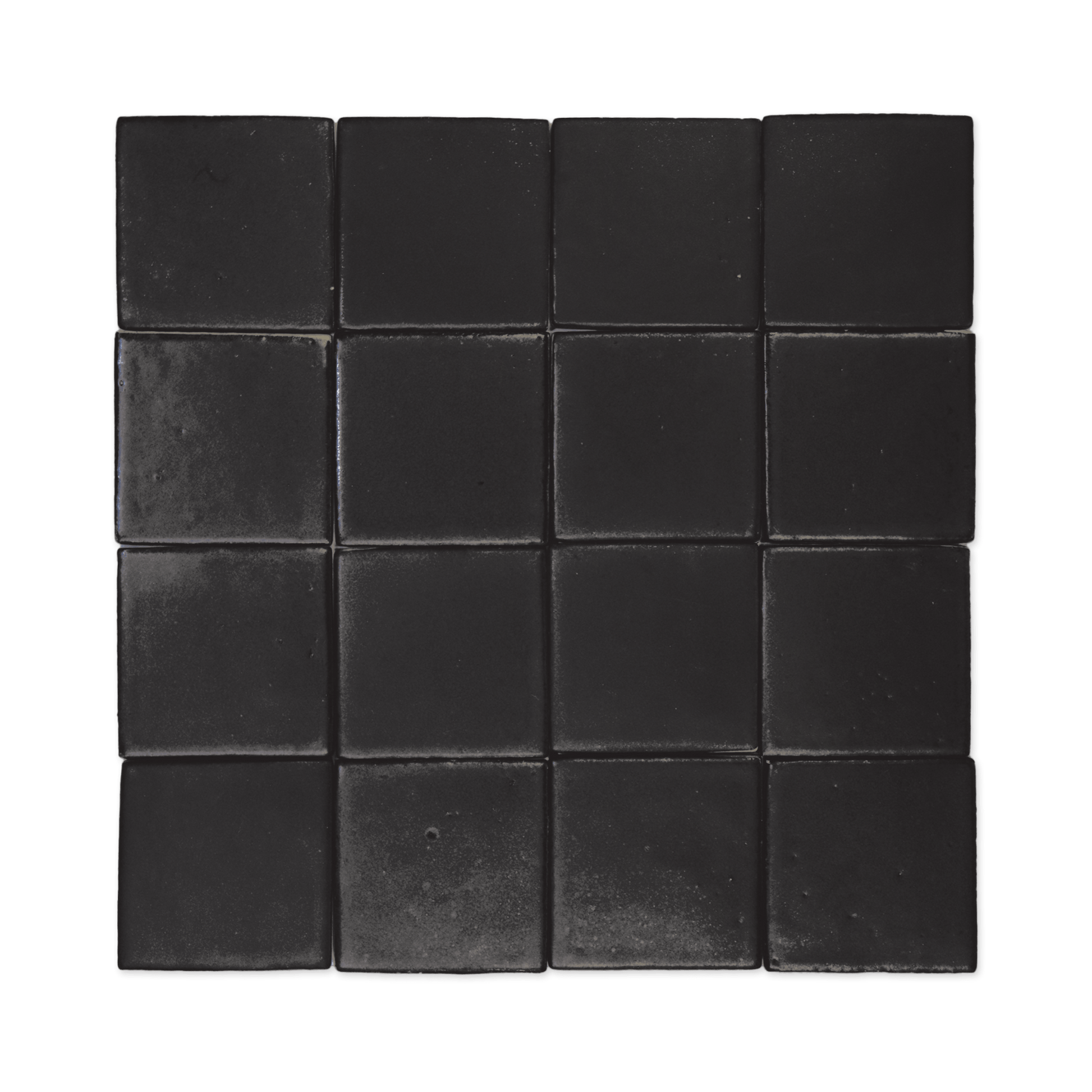 Stoneware 3.5x3.5 Coal Black Matte Tile - Cemento Collection