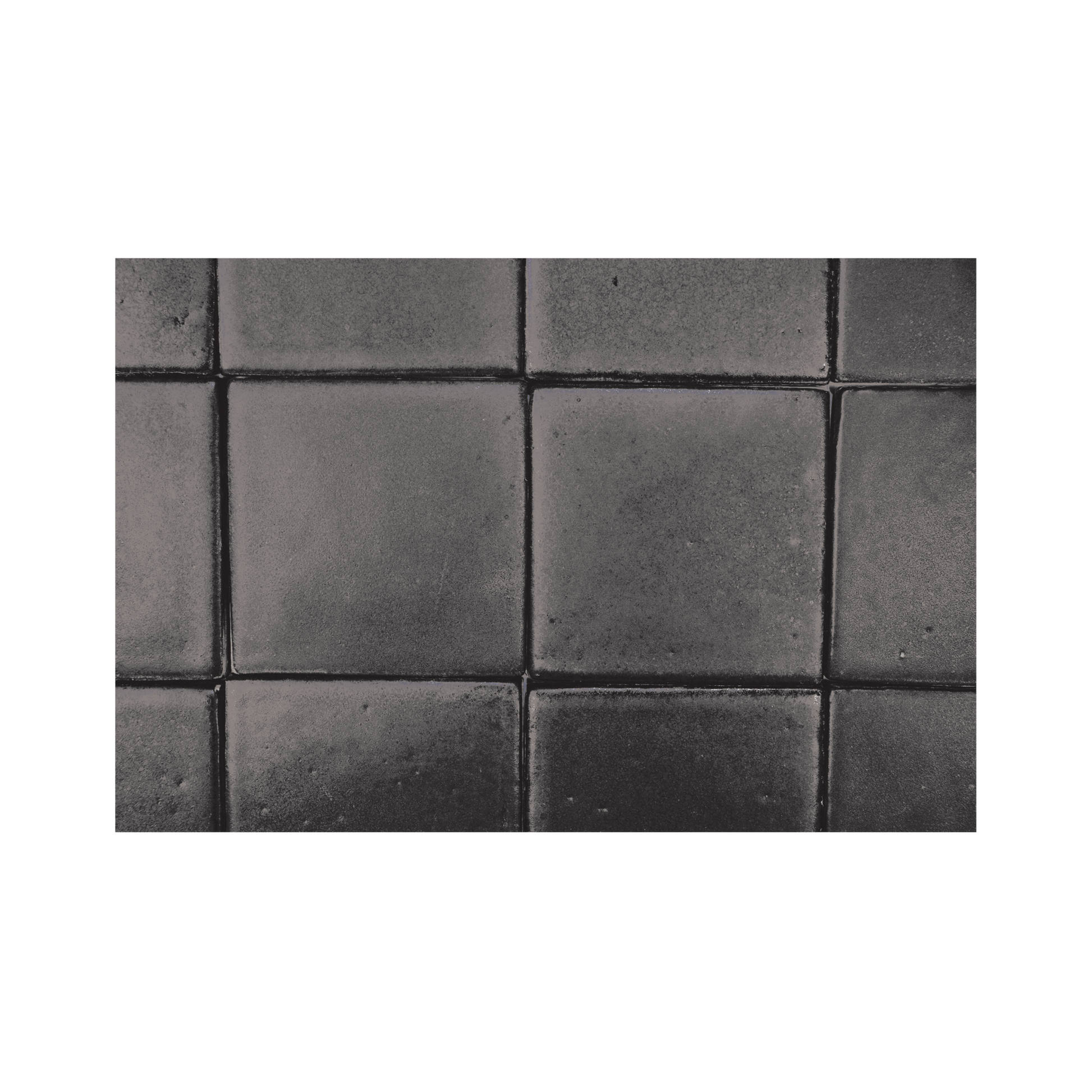 Stoneware 3.5x3.5 Coal Black Matte Tile - Cemento Collection
