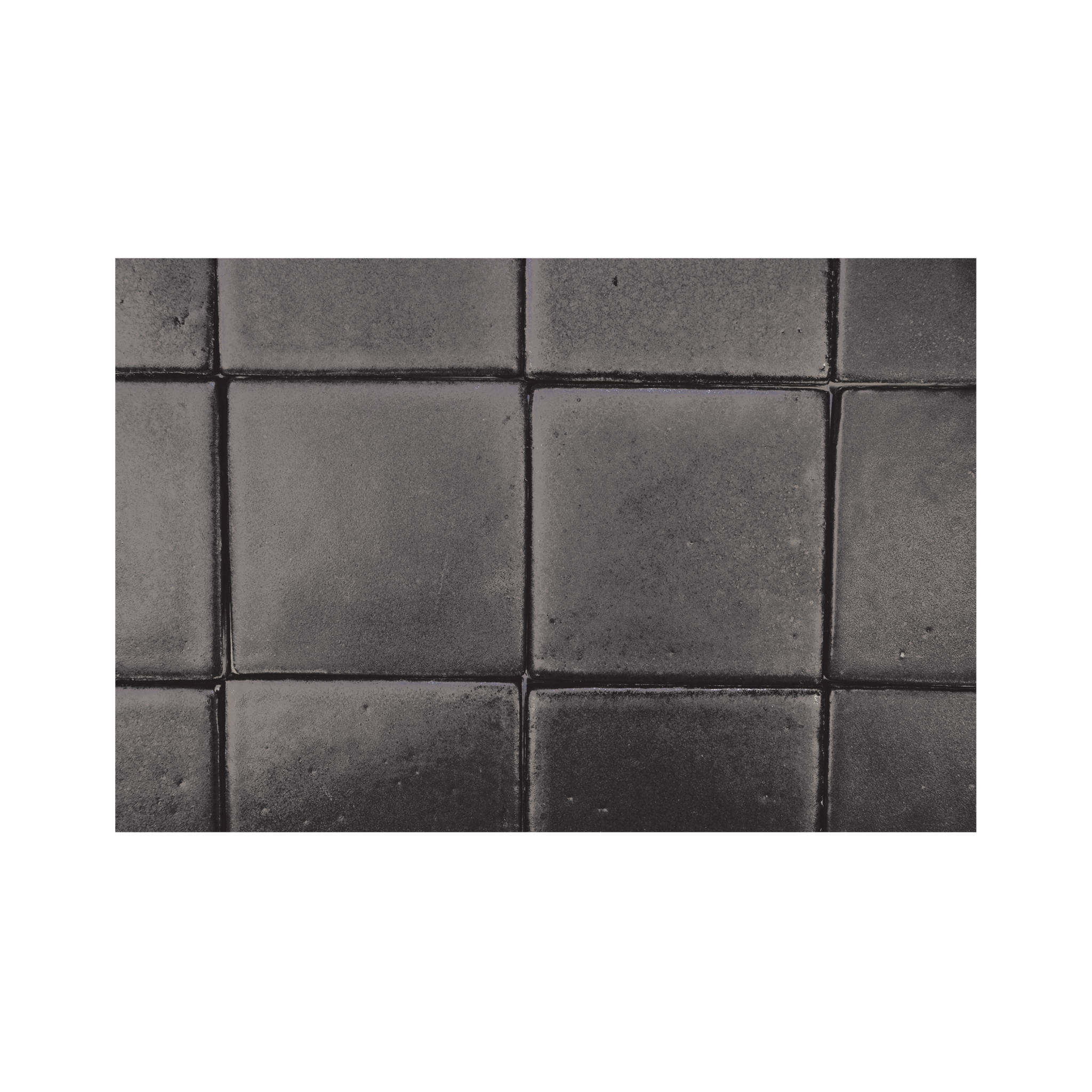 Stoneware 3.5x3.5 Coal Black Matte Tile - Cemento Collection