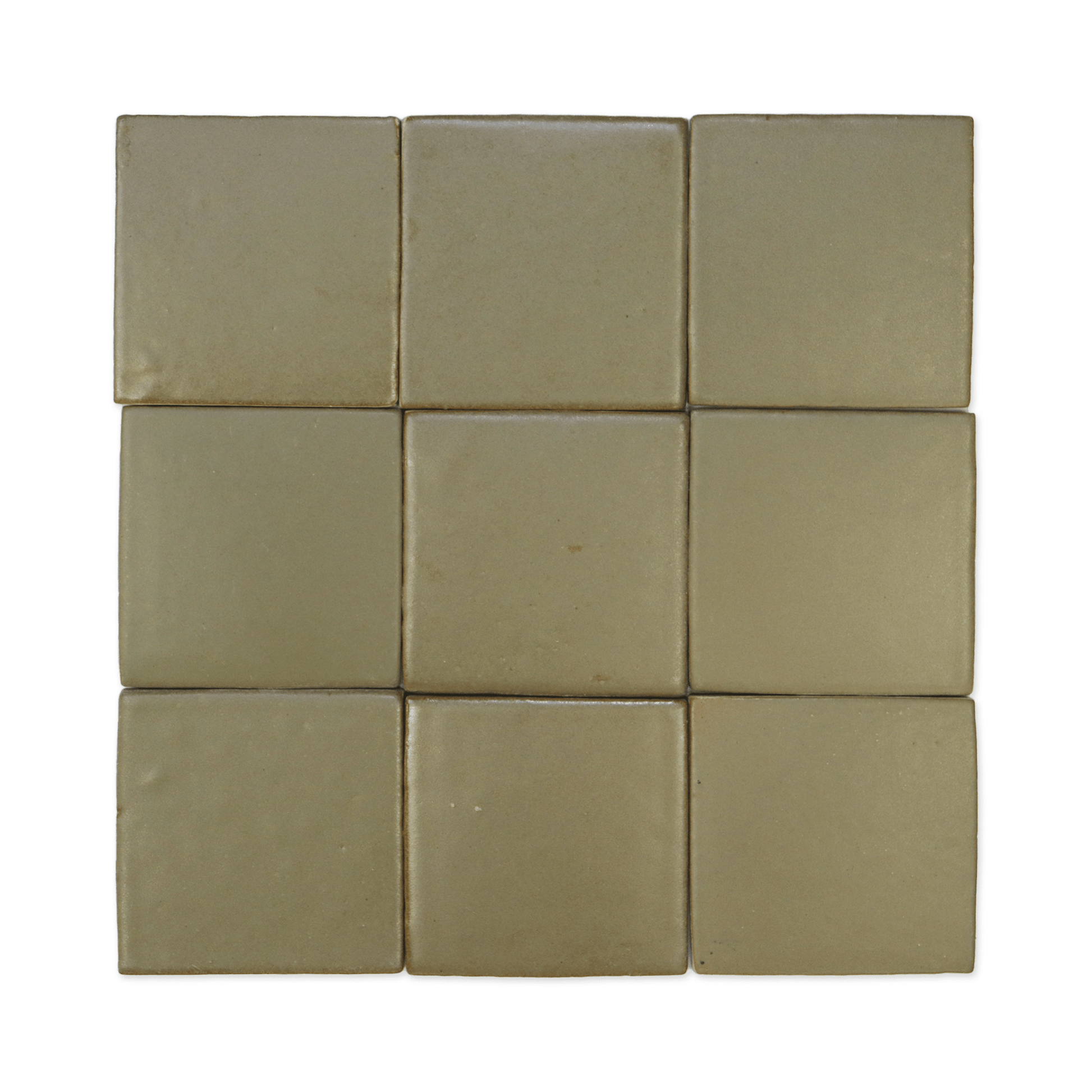 Stoneware 3.5x3.5 Pine Needle Green Matte Tile - Cemento Collection