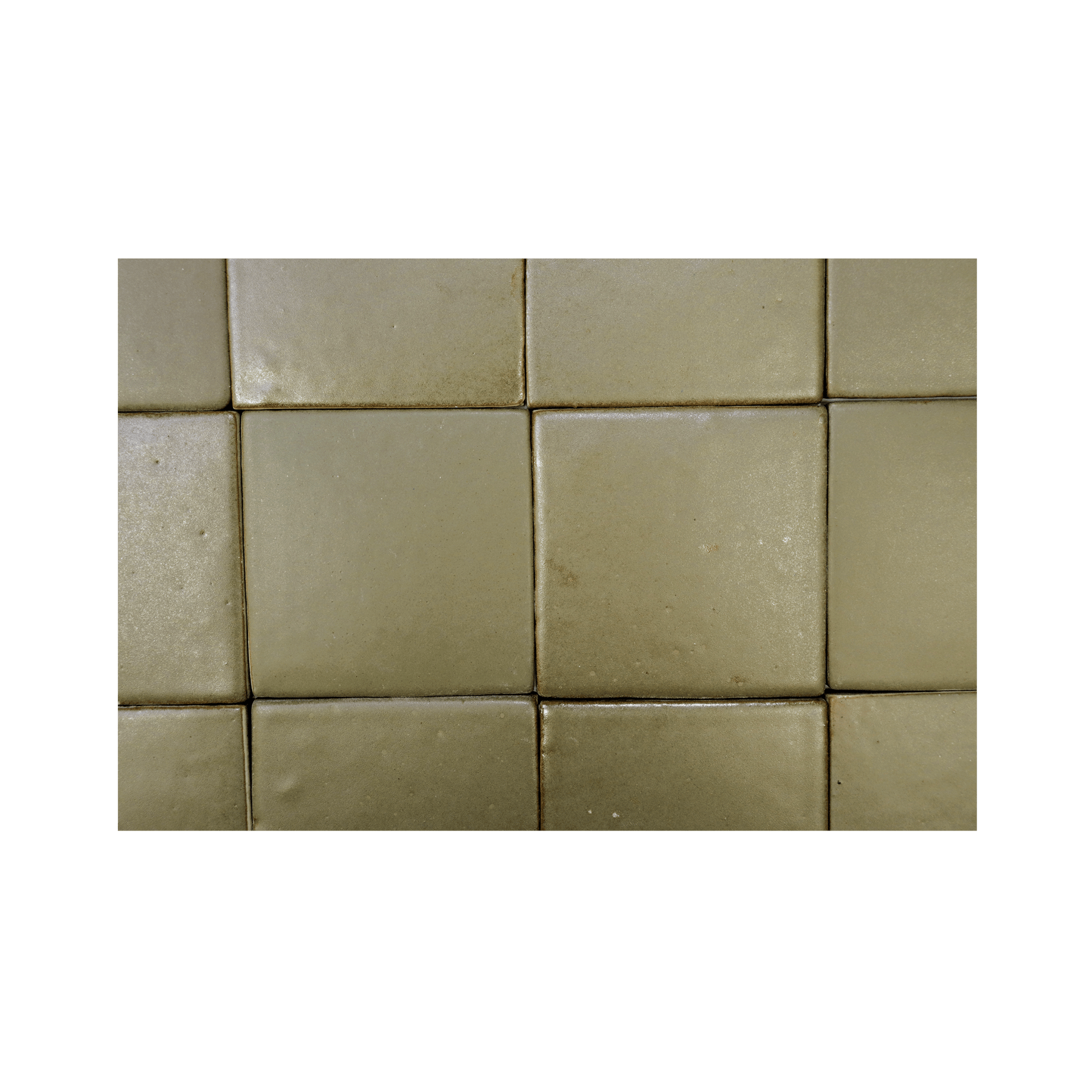 Stoneware 3.5x3.5 Pine Needle Green Matte Tile - Cemento Collection