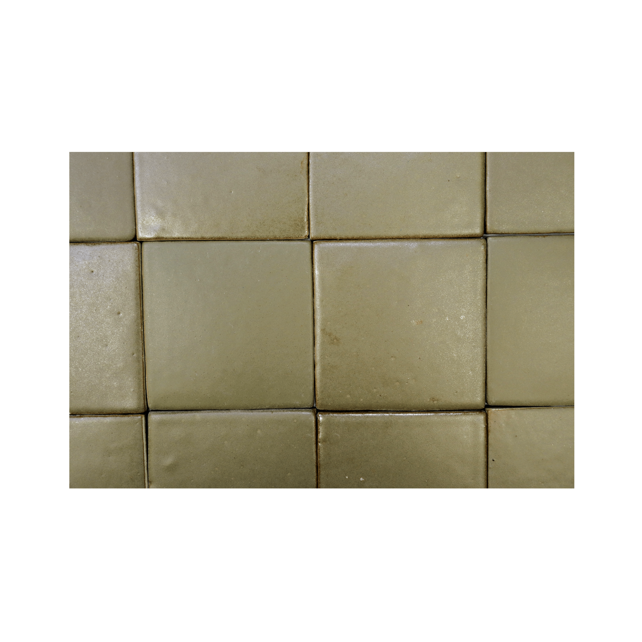 Stoneware 3.5x3.5 Pine Needle Green Matte Tile - Cemento Collection