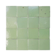 Stoneware 3.5x3.5 Seafoam Green Glossy Tile - Cemento Collection