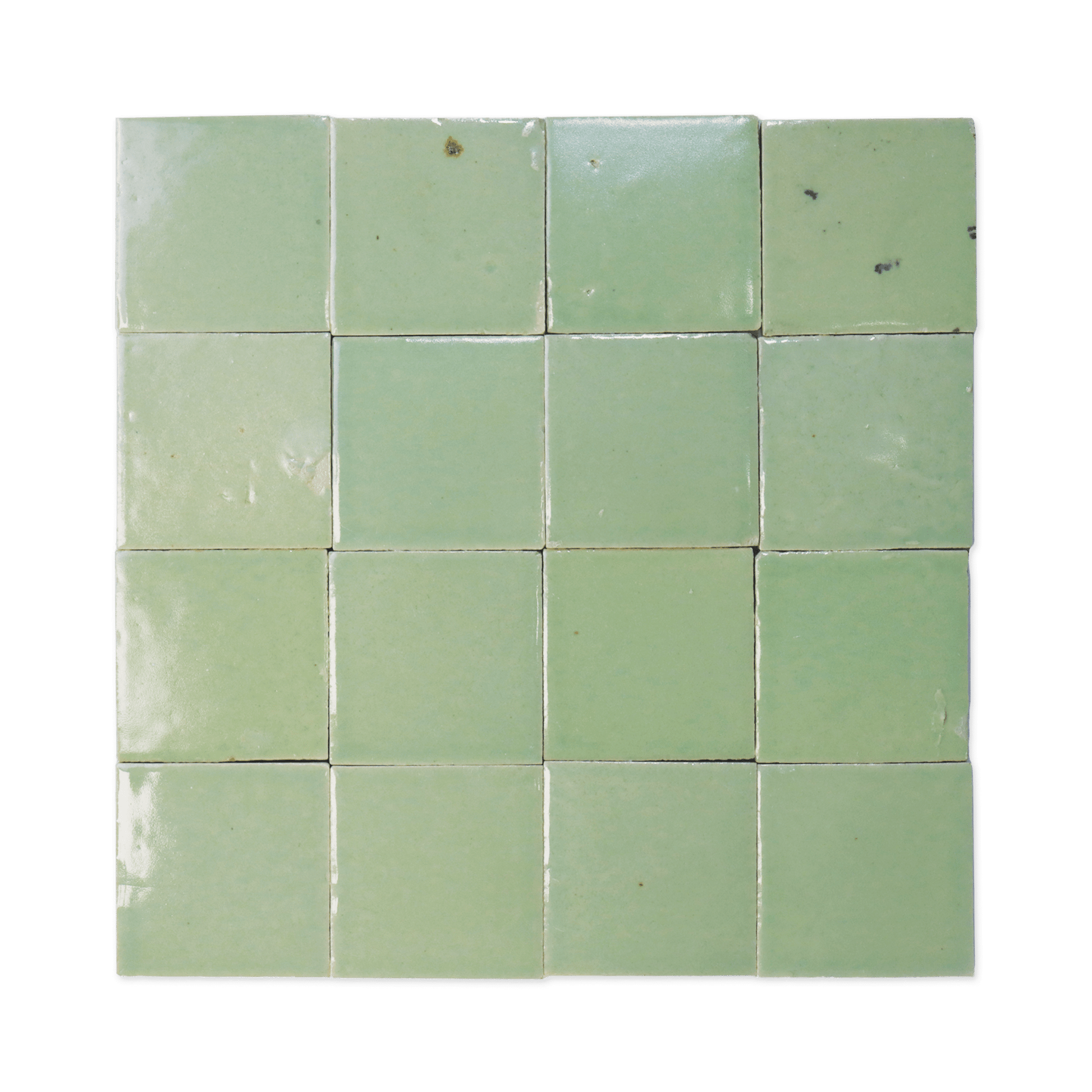 Stoneware 3.5x3.5 Seafoam Green Glossy Tile - Cemento Collection
