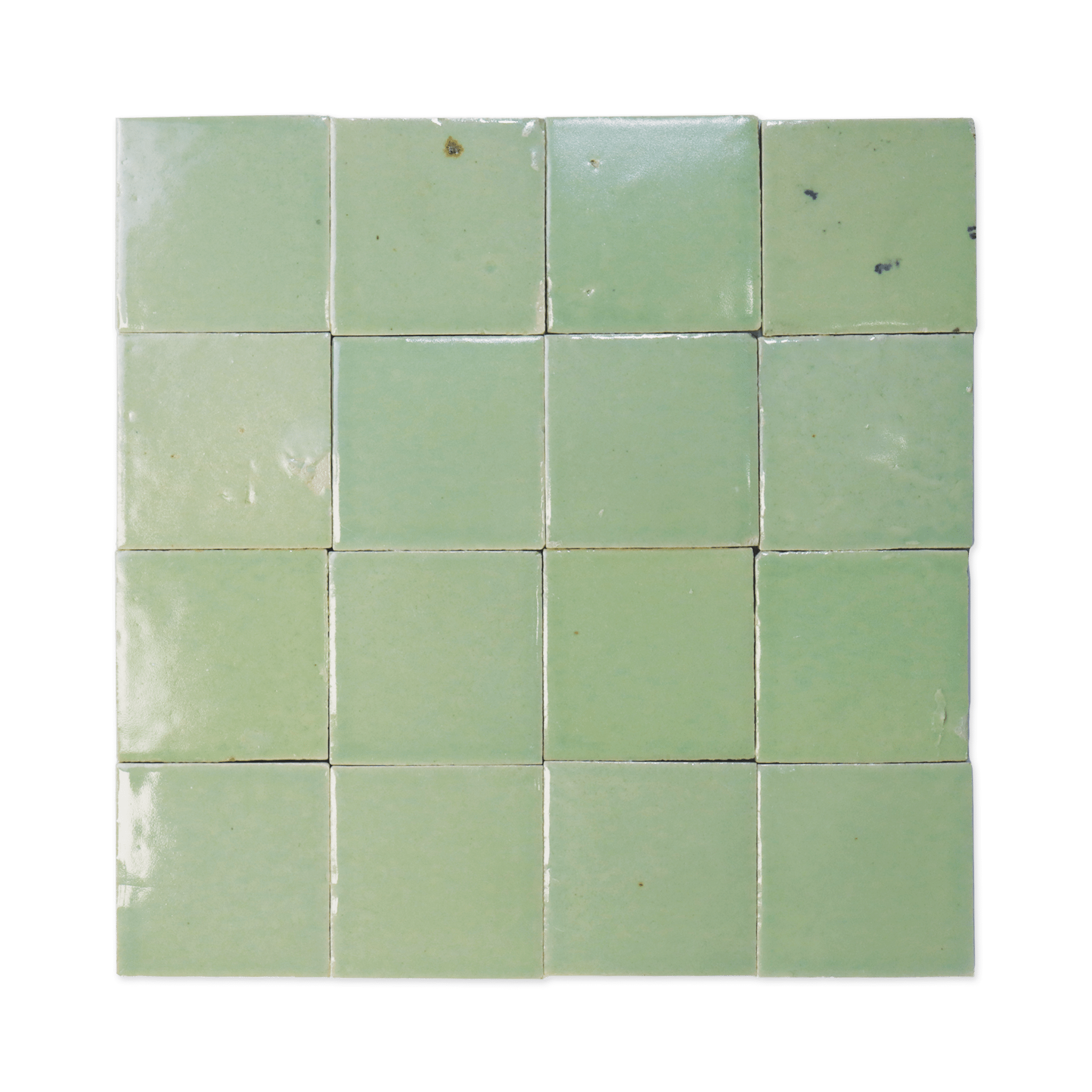 Stoneware 3.5x3.5 Seafoam Green Glossy Tile - Cemento Collection