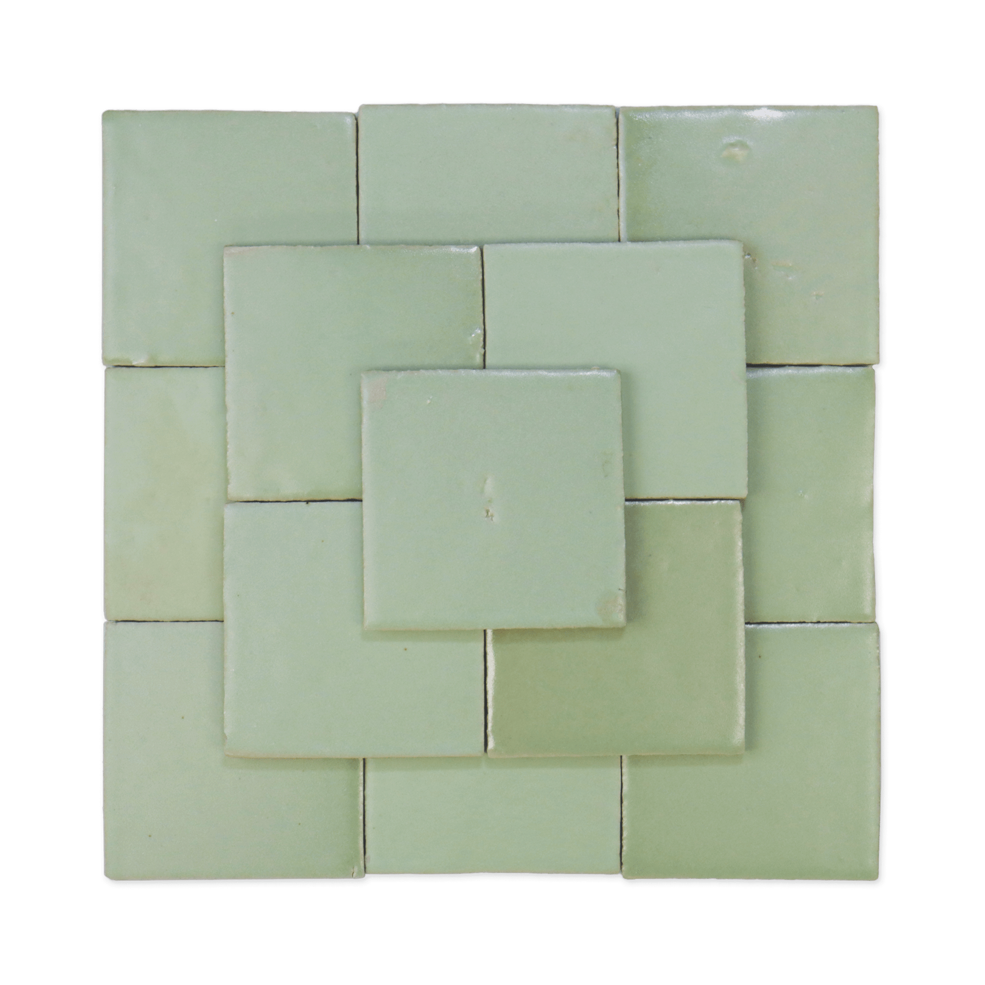 Stoneware 3.5x3.5 Seafoam Green Matte Tile - Cemento Collection