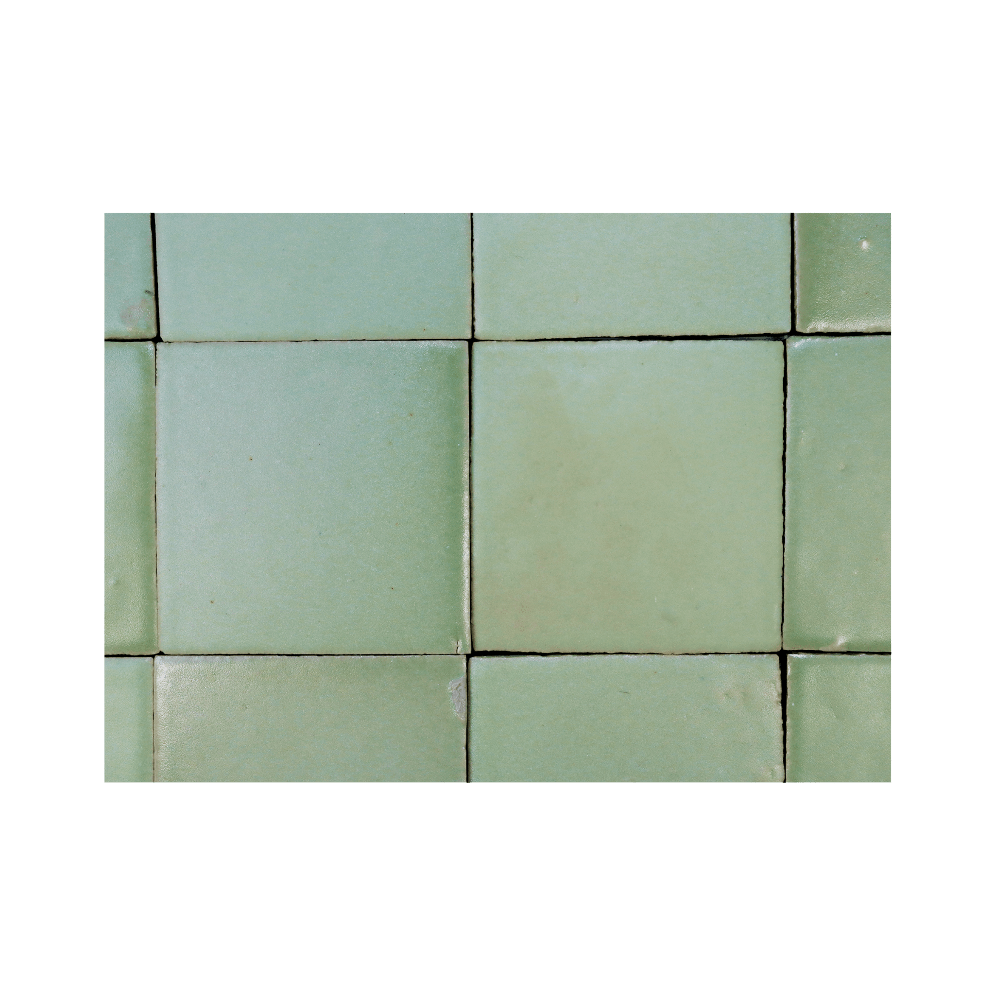 Stoneware 3.5x3.5 Seafoam Green Matte Tile - Cemento Collection