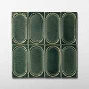 Stoneware 3x6 Atlas Green Arched Glossy Tile