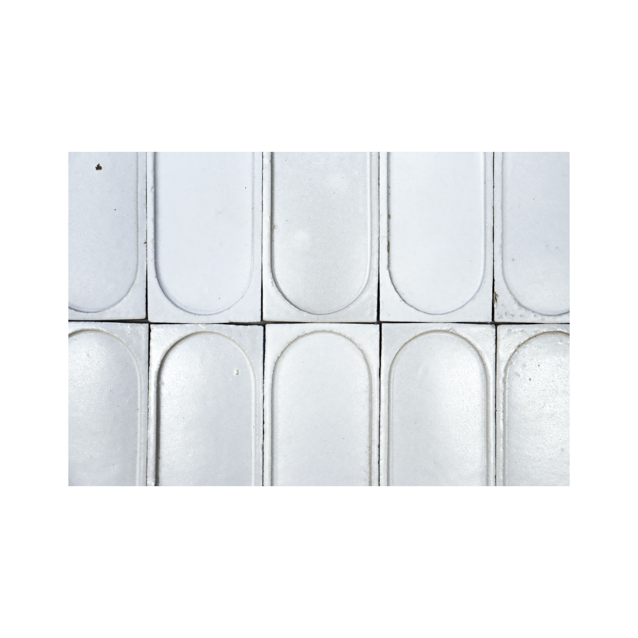 Stoneware 3x6 Chalk White Arched Matte Tile - Cemento Collection