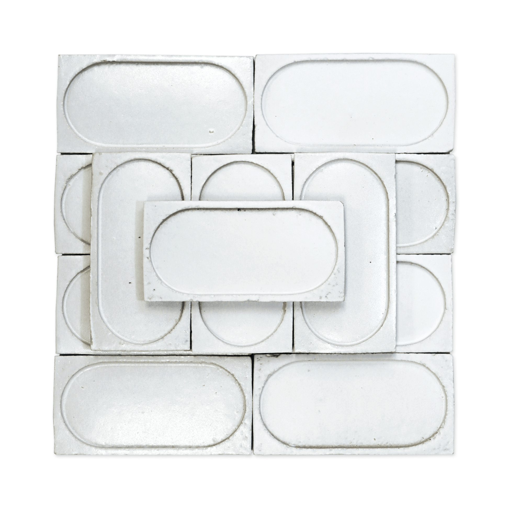 Stoneware 3x6 Chalk White Arched Matte Tile - Cemento Collection