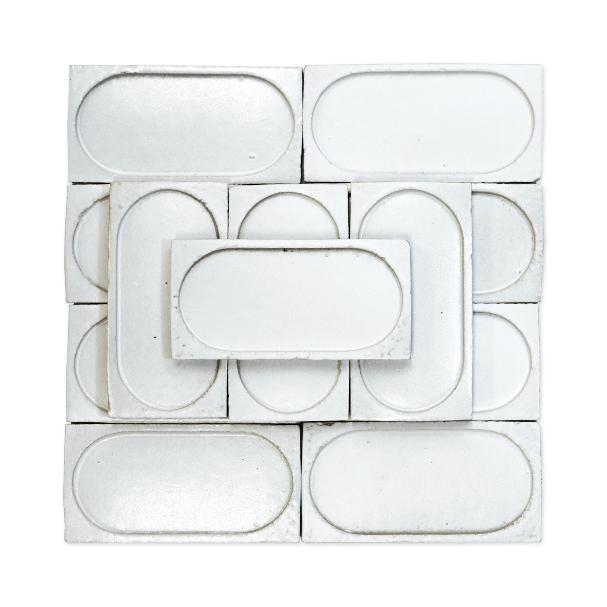Stoneware 3x6 Chalk White Arched Matte Tile - Cemento Collection