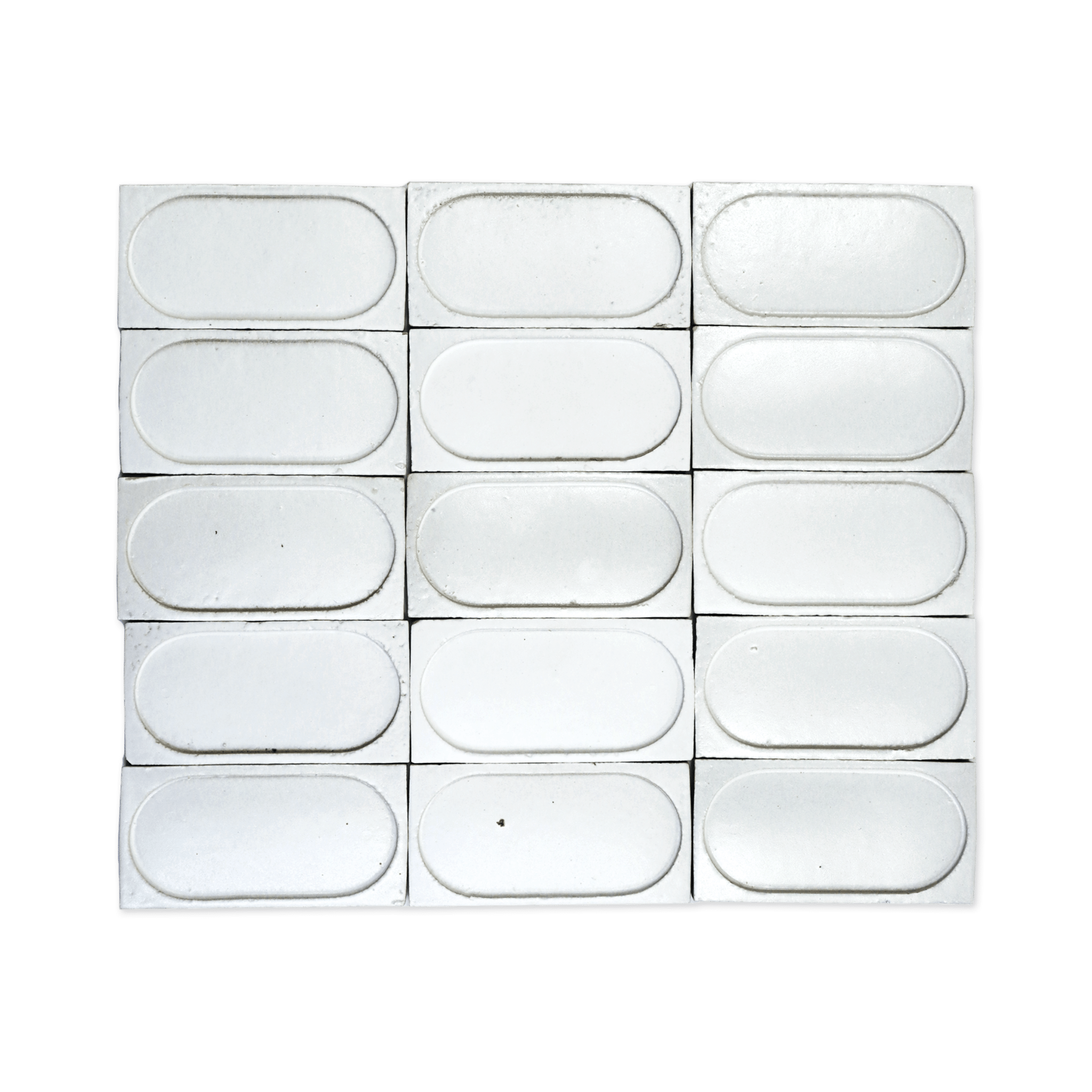 Stoneware 3x6 Chalk White Arched Matte Tile - Cemento Collection
