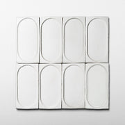 Stoneware 3x6 Chalk White Arched Matte Tile