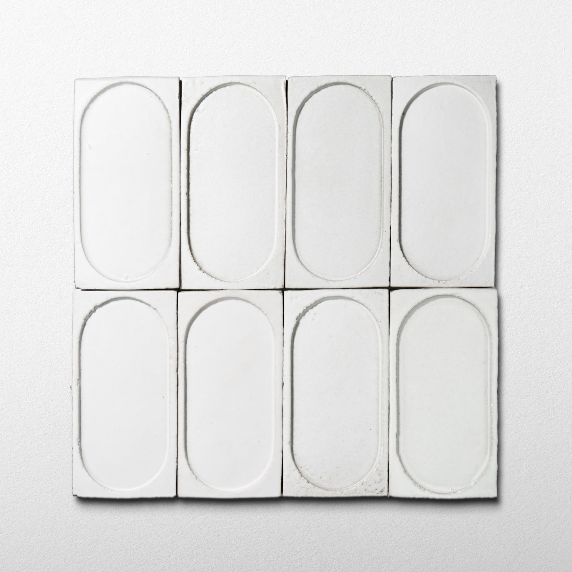 Stoneware 3x6 Chalk White Arched Matte Tile