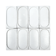 Stoneware 3x6 Chalk White Arched Matte Tile - Cemento Collection