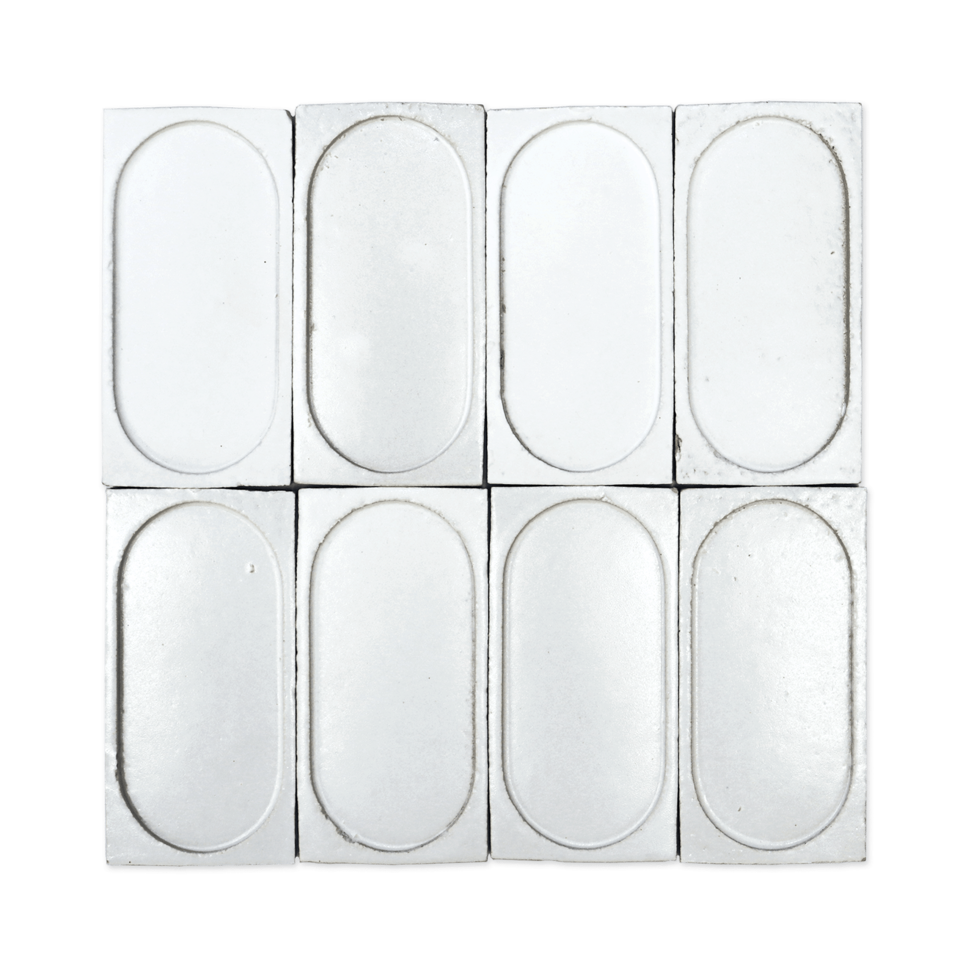Stoneware 3x6 Chalk White Arched Matte Tile - Cemento Collection