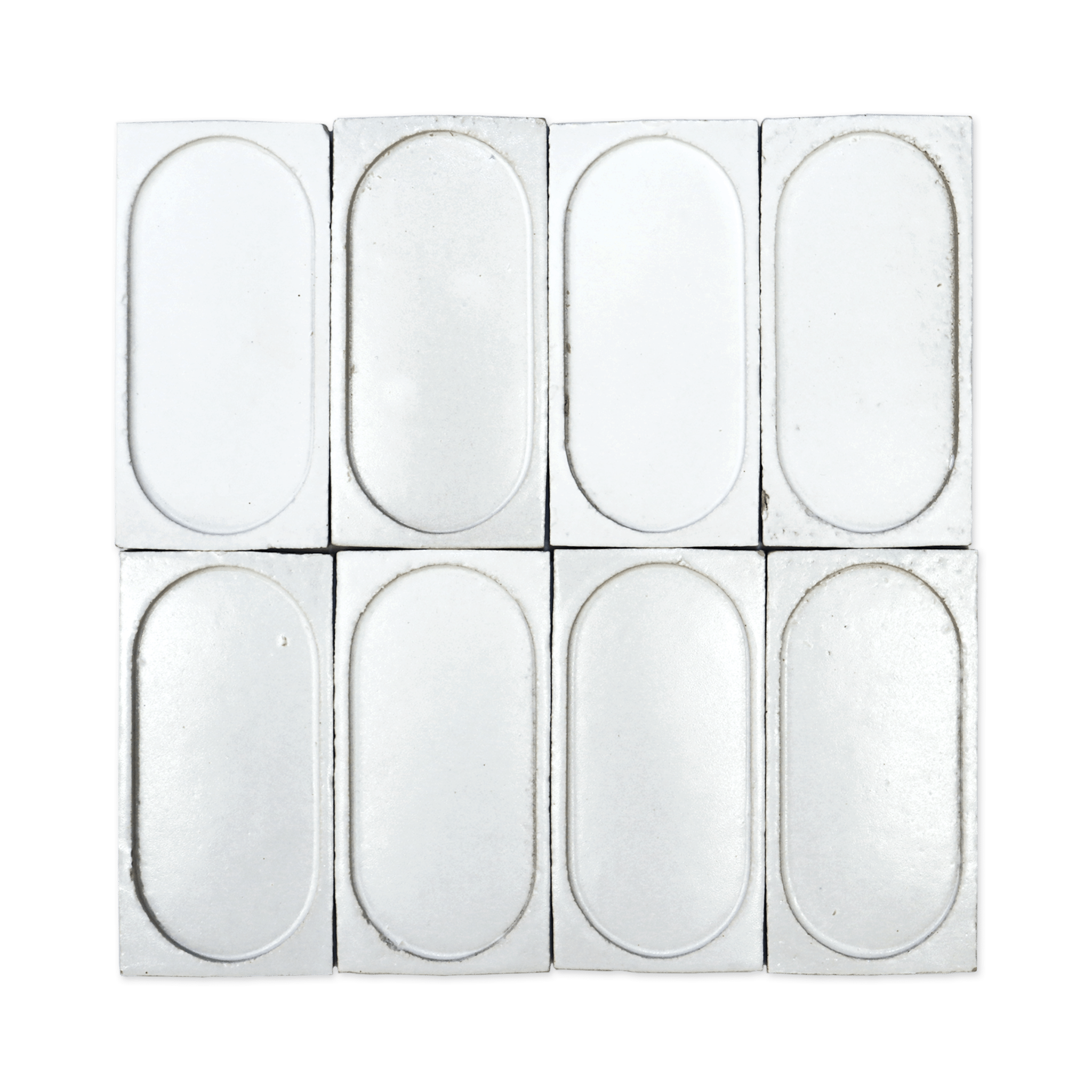 Stoneware 3x6 Chalk White Arched Matte Tile - Cemento Collection